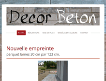 Tablet Screenshot of decorbeton.fr